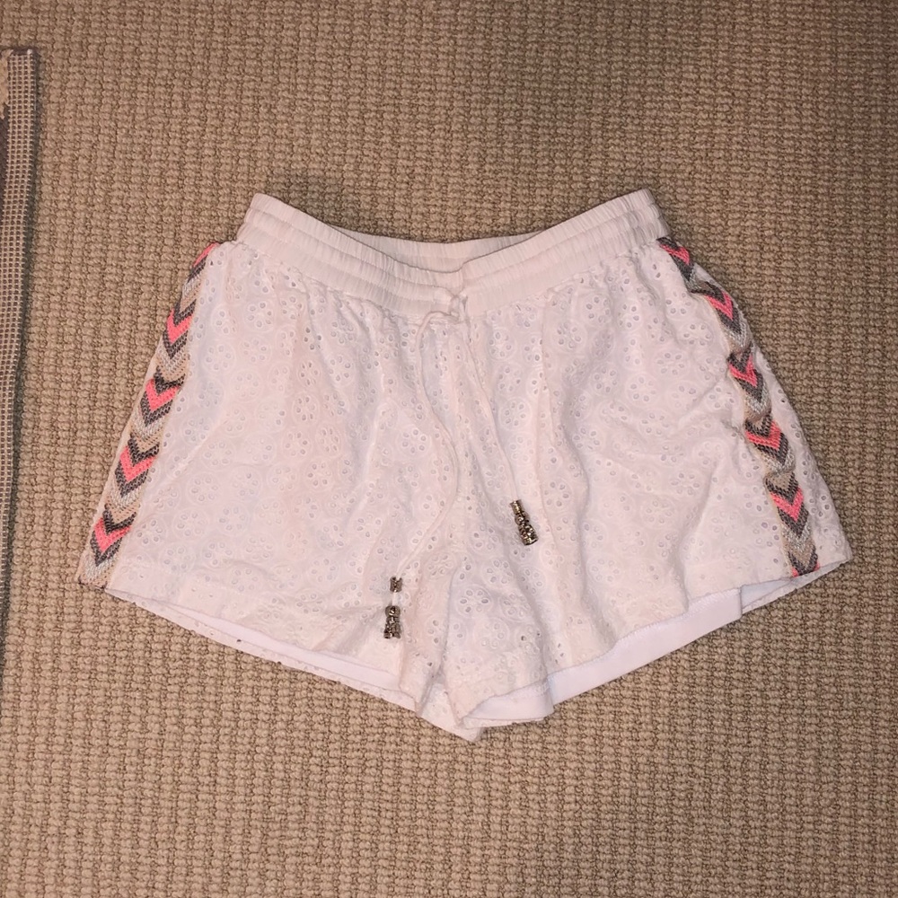 White Crochet Shorts